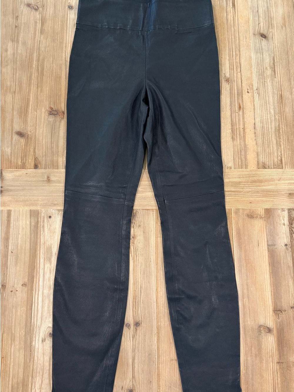 Veronica Beard Corliss Lamb Leather Leggings Black Size 6